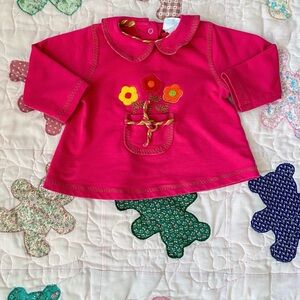 Vintage Buster Brown Vibrant Pink Baby Top